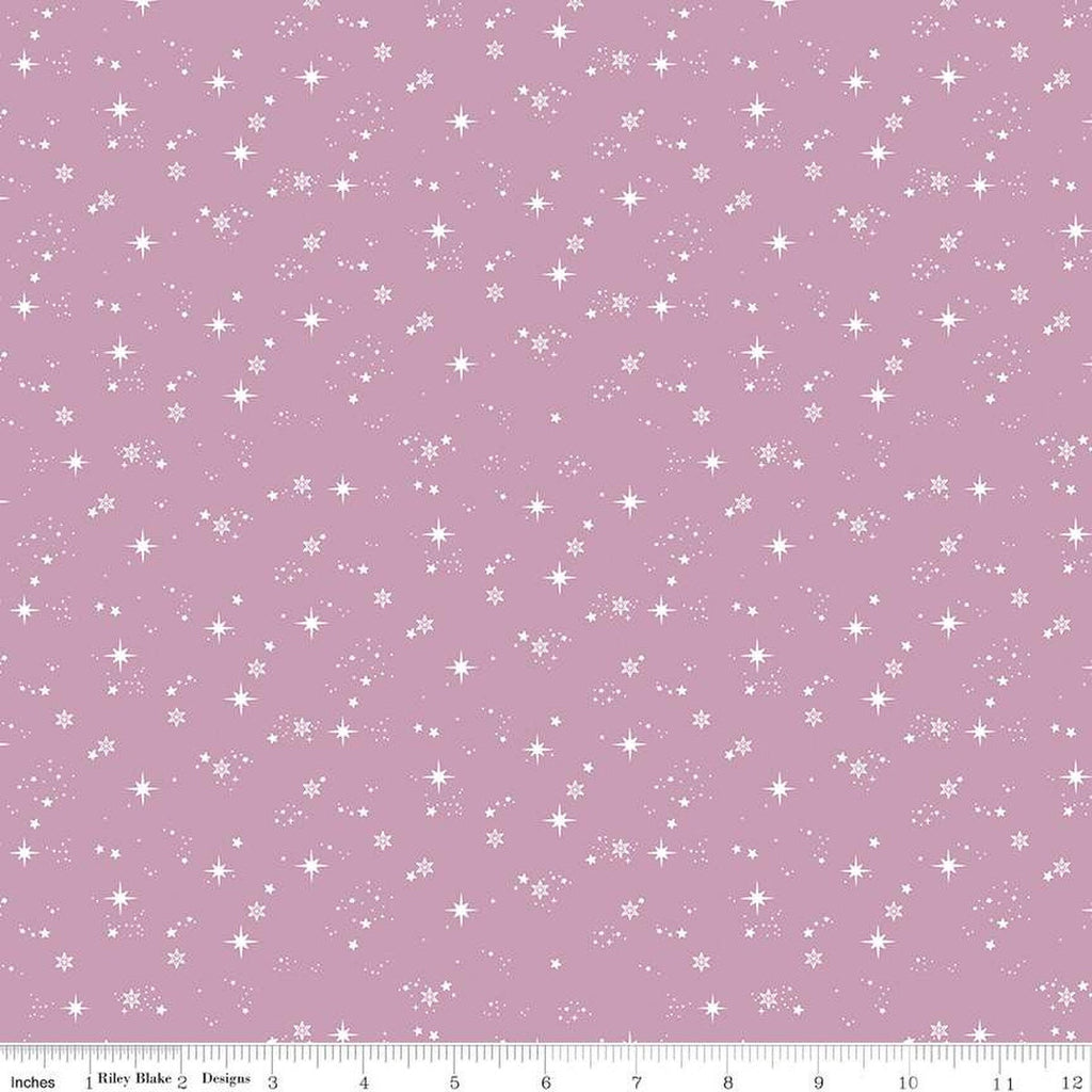 Moonchild Starfall C13825 Thistle by Riley Blake Designs - Stars Pin Dots - Quilting Cotton Fabric