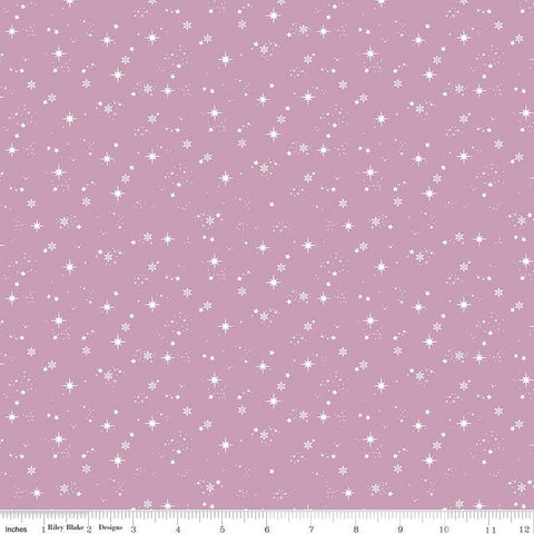 SALE Moonchild Starfall C13825 Thistle by Riley Blake Designs - Stars Pin Dots - Quilting Cotton Fabric