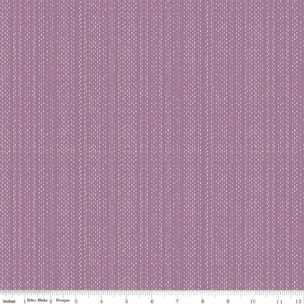 CLEARANCE Moonchild Signals C13826 Heather by Riley Blake  - White Dashed Stripes Stripe Striped - Quilting Cotton