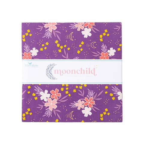 Moonchild Layer Cake 10" Stacker Bundle - Riley Blake Designs - 42 piece Precut Pre cut - Sparkle - Quilting Cotton Fabric