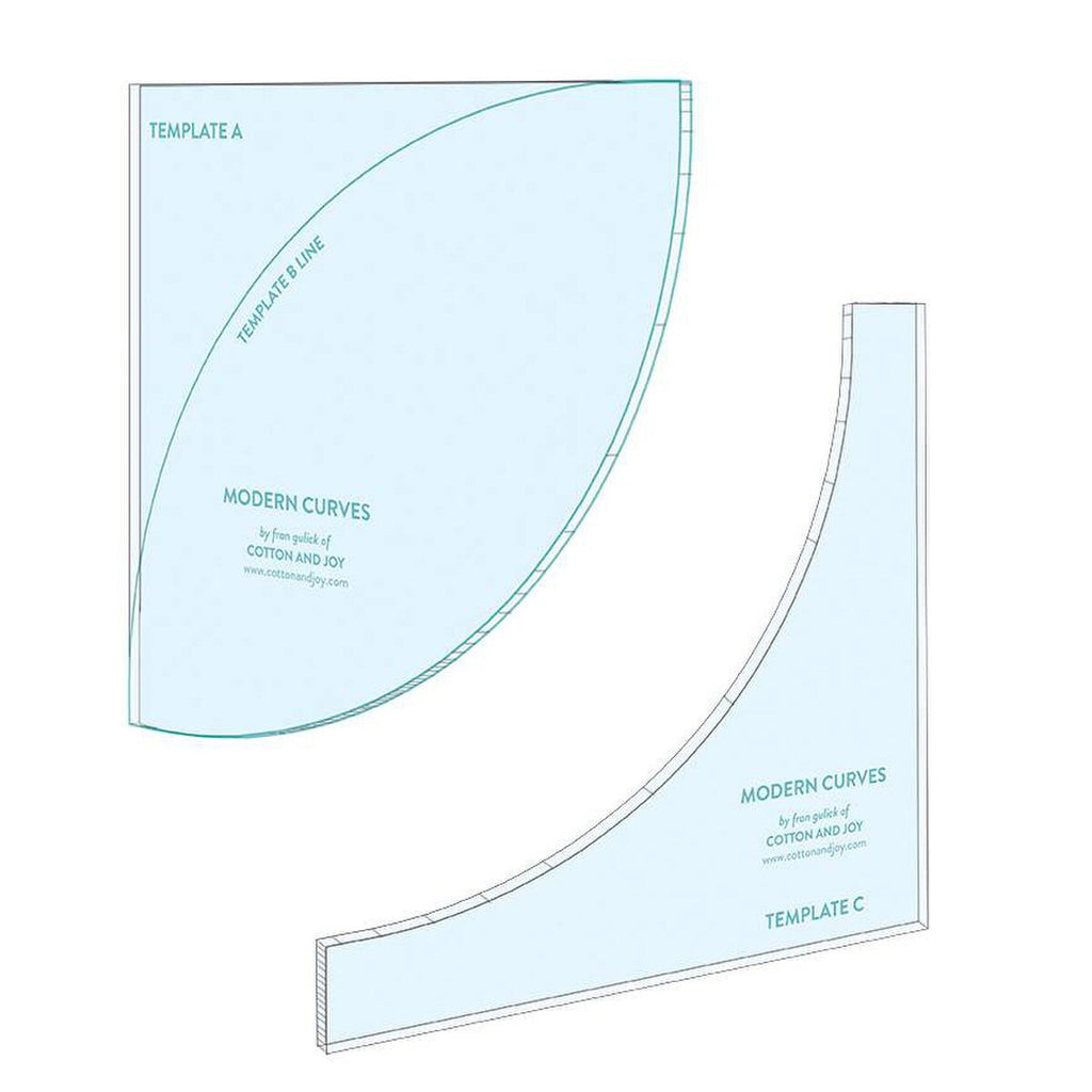 SALE Fran Gulick Modern Curves Template Set STT-31846 - Riley Blake Designs - Set of 2 Acrylic 5" and 10" Stacker Friendly