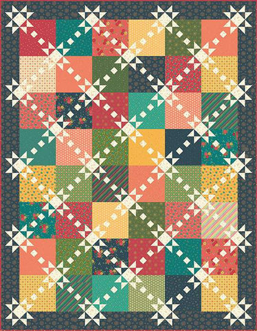 SALE Sashiko Stars Quilt PATTERN P154 by Heather Peterson - Riley Blake Designs - INSTRUCTIONS Only - Pieced Various Sizes