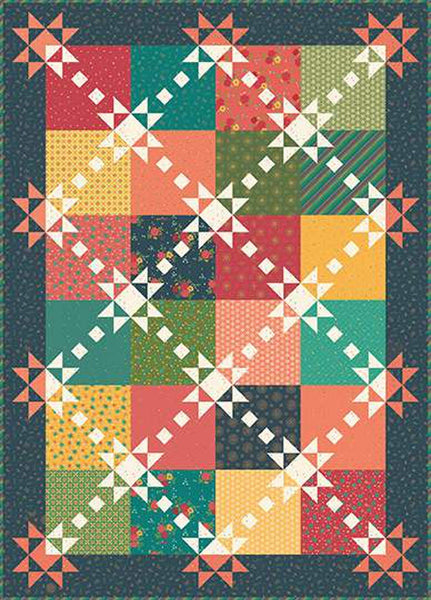 SALE Sashiko Stars Quilt PATTERN P154 by Heather Peterson - Riley Blake Designs - INSTRUCTIONS Only - Pieced Various Sizes