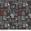 SALE Woodsman Text C13762 Black - Riley Blake Designs - Outdoor Words Phrases Icons - Quilting Cotton Fabric