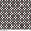 SALE Woodsman Bias Plaid C13765 Black - Riley Blake Designs - Diagonal with Cream - Quilting Cotton Fabric