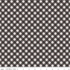 Fat Quarter End of Bolt - SALE Woodsman Bias Plaid C13765 Black - Riley Blake Designs - Diagonal with Cream - Quilting Cotton Fabric