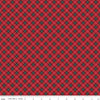 SALE Woodsman Bias Plaid C13765 Red/Black - Riley Blake Designs - Diagonal - Quilting Cotton Fabric