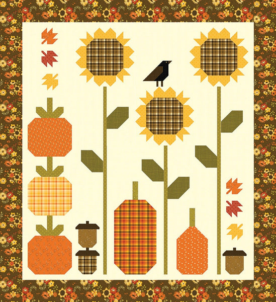Feel's Like Fall Boxed Quilt Kit KT-14120 by Sandy Gervais - Riley Blake Designs - Box Pattern Fabric - Fall's in Town - Quilting Cotton
