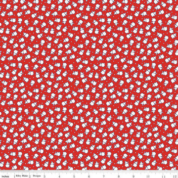 SALE Storytime 30s Elephants C13867 Red - Riley Blake Designs - Elephants Dots - Quilting Cotton Fabric