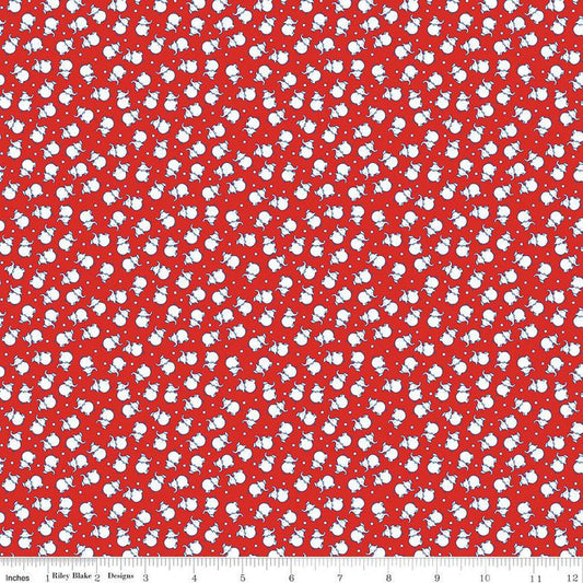 SALE Storytime 30s Elephants C13867 Red - Riley Blake Designs - Elephants Dots - Quilting Cotton Fabric