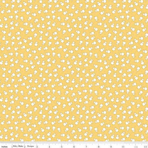 SALE Storytime 30s Dots Elephants C13867 Honey - Riley Blake Designs - Elephants Dots - Quilting Cotton Fabric