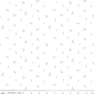 Hush Hush 3 Cherries Jubilee C14065 - Riley Blake Designs - Cherry Low-Volume - Quilting Cotton Fabric