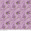 29" End of Bolt Anne of Green Gables Floral C13853 Violet - Riley Blake Designs - Flowers Leaves - Quilting Cotton Fabric - Licensed Product