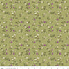 Fat Quarter End of Bolt - Anne of Green Gables Stems C13854 Fern - Riley Blake - Floral Flowers Leaves - Quilting Cotton - Licensed Product