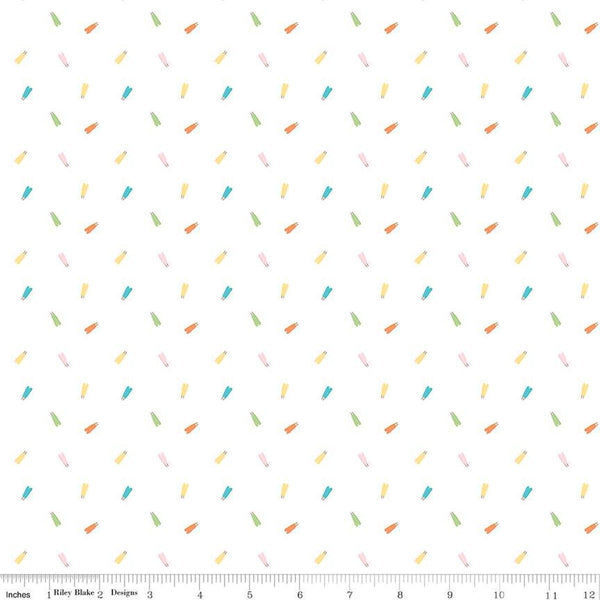 SALE Hush Hush 3 Popsicles on Parade C14074 by Riley Blake Designs - Popsicle Toss Low-Volume - Quilting Cotton Fabric