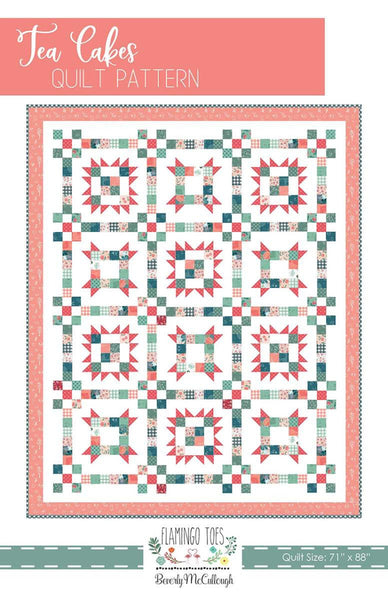 Tea Cakes Quilt PATTERN P138 by Beverly McCullough - Riley Blake Designs - INSTRUCTIONS Only - Rolie Polie Friendly