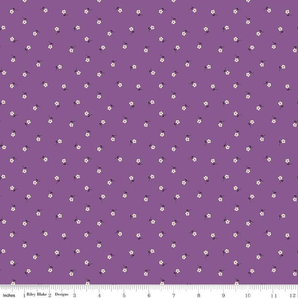 SALE Anne of Green Gables Blossoms C13856 Purple - Riley Blake Designs - Floral Flowers - Quilting Cotton Fabric