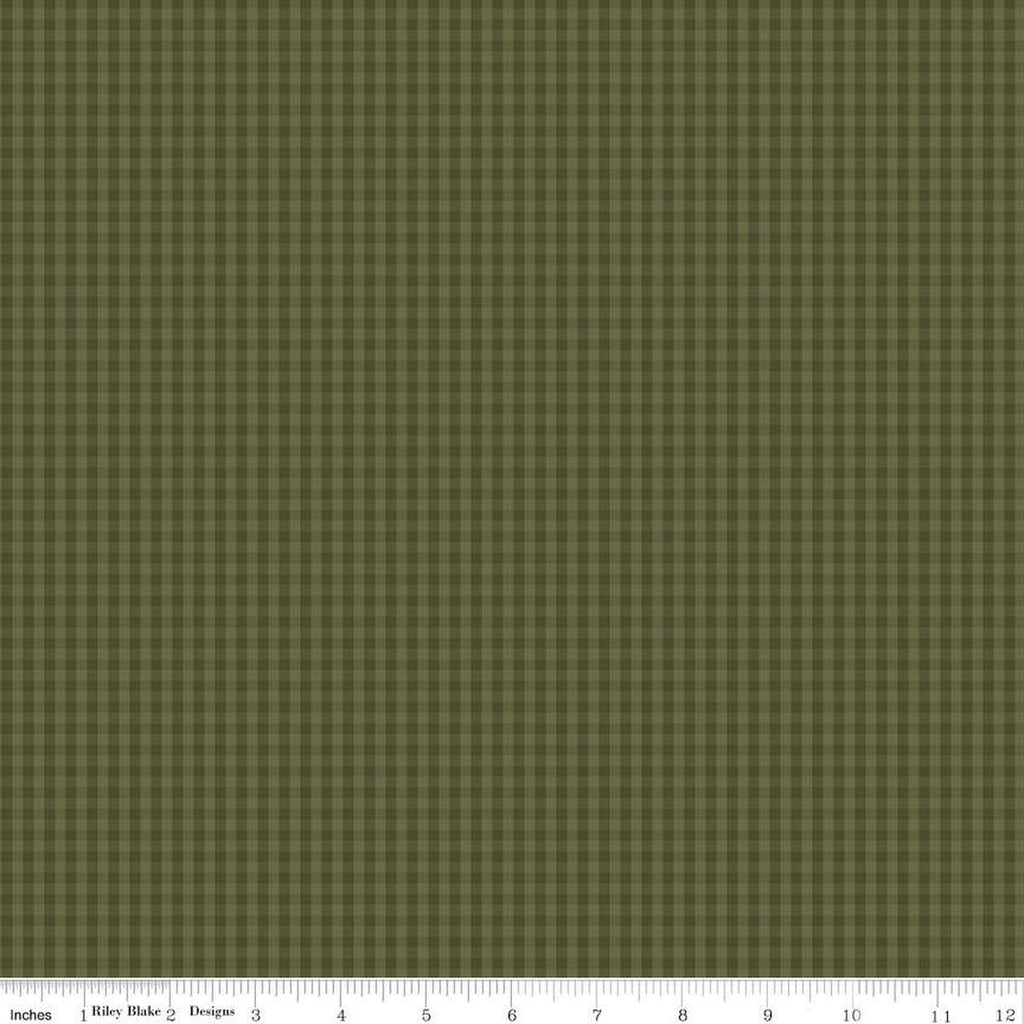 SALE Anne of Green Gables PRINTED Gingham C13857 Basil - Riley Blake Designs - Tone-on-Tone Checks - Quilting Cotton Fabric