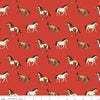 SALE Wild Rose Horses C14042 Red - Riley Blake Designs - Horse Western - Quilting Cotton Fabric