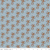 27" End of Bolt - Wild Rose Horseshoes C14045 Blue - Riley Blake Designs - Flowers Western - Quilting Cotton Fabric