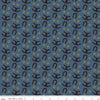 Wild Rose Horseshoes C14045 Denim - Riley Blake Designs - Flowers Western - Quilting Cotton Fabric