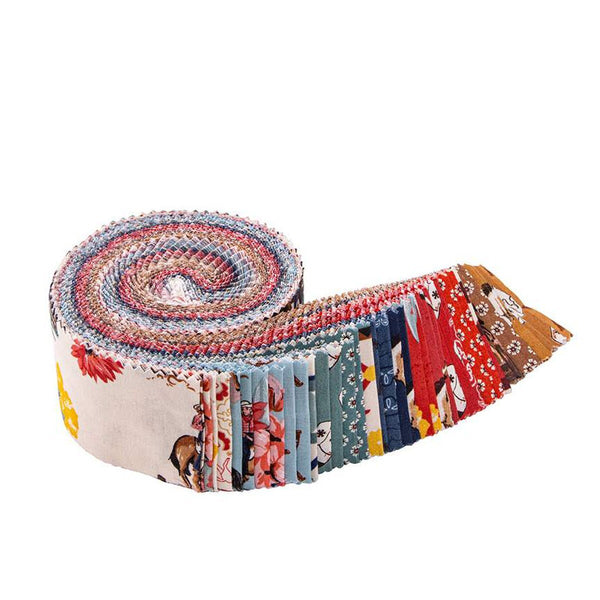 Wild Rose 2.5 Inch Rolie Polie Jelly Roll 40 pieces - Riley Blake Designs - Precut Pre cut Bundle - Western - Quilting Cotton Fabric