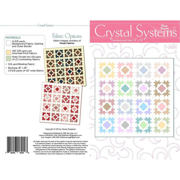 Crystal Systems Quilt PATTERN P180 by Wendy Sheppard - Riley Blake Designs - INSTRUCTIONS Only - Pieced