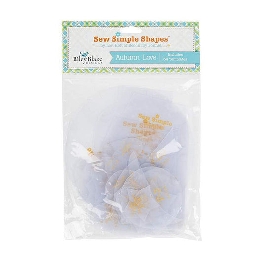 DEAL Lori Holt Autumn Love Sew Simple Shapes STT-9850 - Riley Blake Designs - 34 Plastic Applique Templates