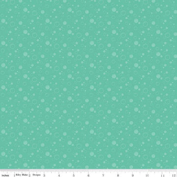 SALE Mer-Mazing Bubbles C14194 Green - Riley Blake Designs - Tone-on-Tone Dots - Quilting Cotton Fabric