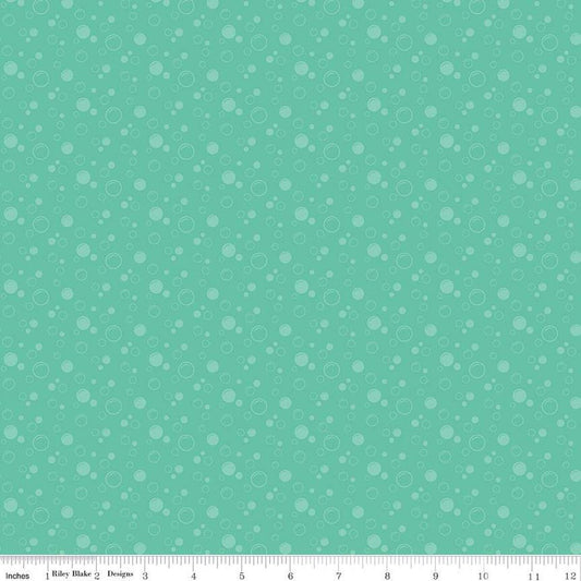 SALE Mer-Mazing Bubbles C14194 Green - Riley Blake Designs - Tone-on-Tone Dots - Quilting Cotton Fabric