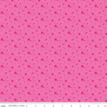 Mer-Mazing Bubbles Hot Pink - Riley Blake Designs - Blender - Quilting Cotton Fabric