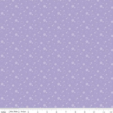 Mer-Mazing Bubbles C14194 Lilac - Riley Blake Designs - Tone-on-Tone Dots - Quilting Cotton Fabric
