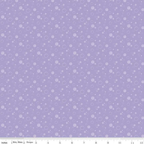 Mer-Mazing Bubbles C14194 Lilac by Riley Blake Designs - Tone-on-Tone Dots - Quilting Cotton Fabric