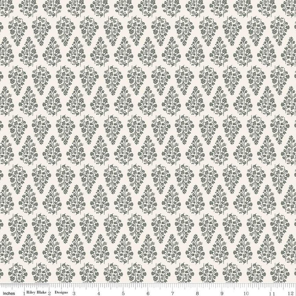 SALE Porch Swing Stems C14055 Cream by Riley Blake Designs - Leaf Leaves - Quilting Cotton Fabric
