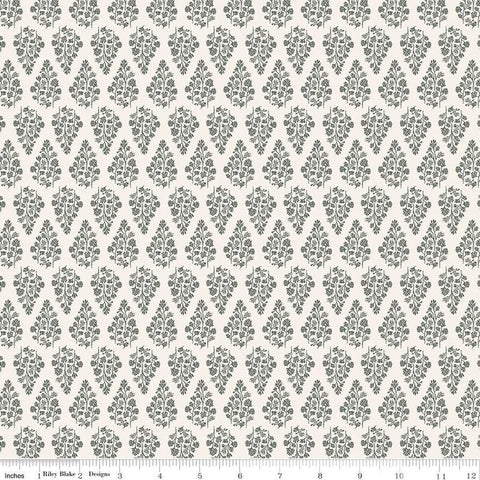 SALE Porch Swing Stems C14055 Cream by Riley Blake Designs - Leaf Leaves - Quilting Cotton Fabric