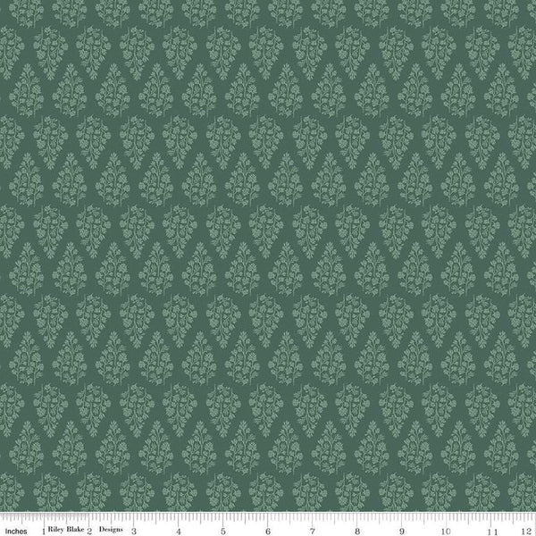 SALE Porch Swing Stems C14055 Hunter by Riley Blake Designs - Leaf Leaves - Quilting Cotton Fabric