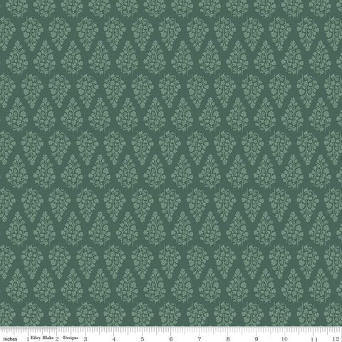 SALE Porch Swing Stems C14055 Hunter by Riley Blake Designs - Leaf Leaves - Quilting Cotton Fabric