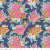 SALE Flower Farm Main C13980 Navy - Riley Blake Designs - Floral Flowers - Quilting Cotton Fabric