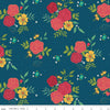 SALE Market Street Main C14120 Navy - Riley Blake Designs - Floral Flowers - Quilting Cotton Fabric