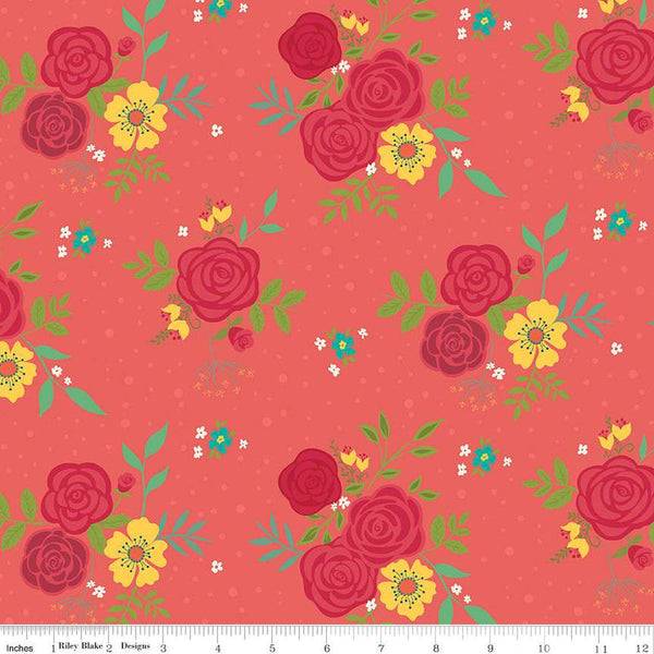 Market Street Main C14120 Tea Rose by Riley Blake Designs - Floral Flowers - Quilting Cotton Fabric