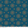 SALE Market Street Medallions C14121 Navy - Riley Blake Designs - Floral Flowers - Quilting Cotton Fabric