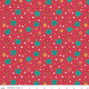 Market Street Flowers C14123 Berry - Riley Blake Designs - Floral Flower Dots - Quilting Cotton Fabric