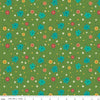 SALE Market Street Flowers C14123 Green - Riley Blake Designs - Floral Flower Dots - Quilting Cotton Fabric