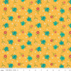 SALE Market Street Flowers C14123 Yellow - Riley Blake Designs - Floral Flower Dots - Quilting Cotton Fabric