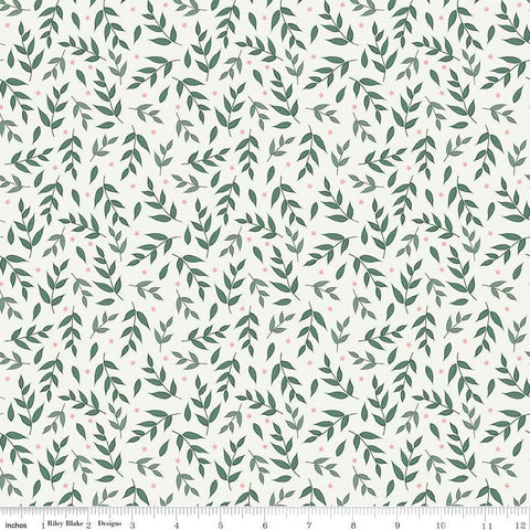 SALE Afternoon Tea Leaves C14037 Sand by Riley Blake Designs - Leaf Sprigs - Quilting Cotton Fabric