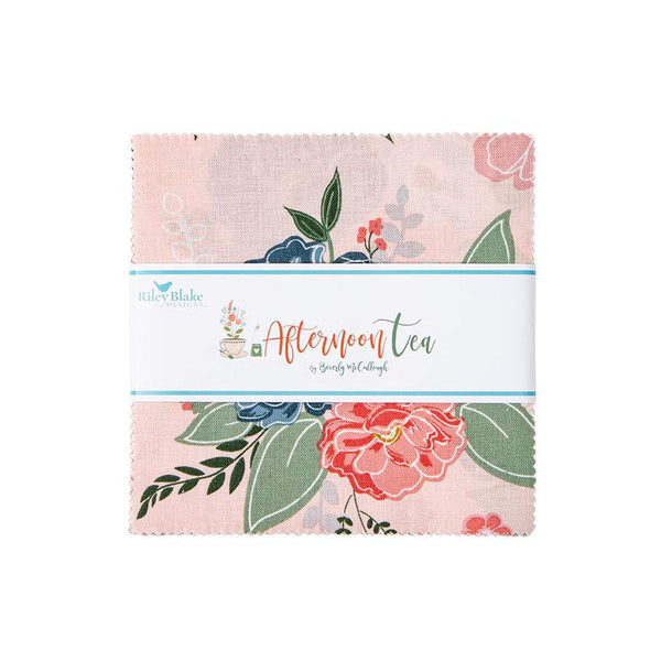 Afternoon Tea Charm Pack 5" Stacker Bundle - Riley Blake Designs - 42 piece Precut Pre cut - Quilting Cotton Fabric