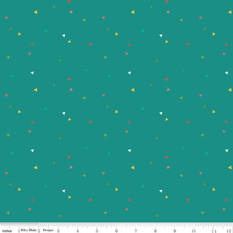 SALE Market Street Triangles C14127 Teal by Riley Blake Designs - Quilting Cotton Fabric