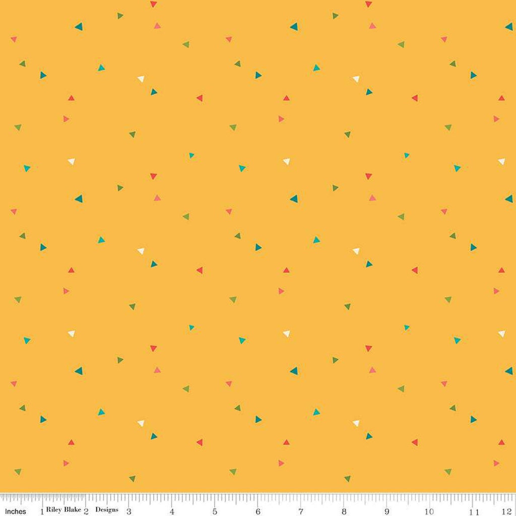 SALE Market Street Triangles C14127 Yellow by Riley Blake Designs - Quilting Cotton Fabric