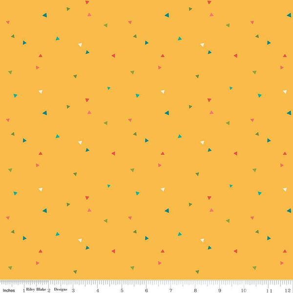 Market Street Triangles C14127 Yellow by Riley Blake Designs - Quilting Cotton Fabric