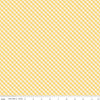 25" End of Bolt - DEAL Spring Gardens PRINTED Gingham C14114 Yellow by Riley Blake Designs - Diagonal Checks Cream/Yellow - Quilting Cotton